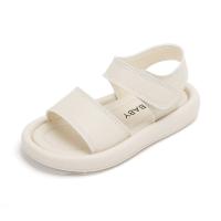 Rubber & PU Leather velcro Children Sandals Solid Pair