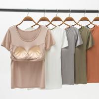 Modale Frauen Kurzarm T-Shirts Patchwork Patchwork più colori per la scelta kus
