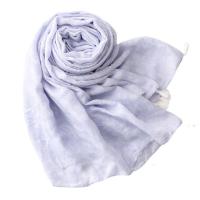 Polyester Tassels Women Scarf can be use as shawl & sun protection & thermal Plain Weave floral light purple PC