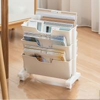 Plastic double sided & Concise Bookshelf Solid white PC