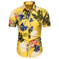 Polyester Männer Kurzarm Casual Shirt, Gedruckt, unterschiedliche Farbe und Muster für die Wahl, mehr Farben zur Auswahl,  Stück