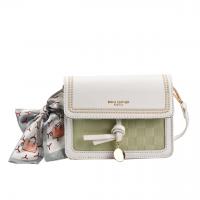 PU Leather with silk scarf & Box Bag & Easy Matching Crossbody Bag PC