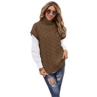Acrylic Women Vest & loose knitted Solid PC