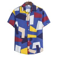 Katoen Mannen korte mouw Casual Shirt Afgedrukt verschillende kleur en patroon naar keuze stuk
