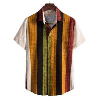 Katoen Mannen korte mouw Casual Shirt Afgedrukt verschillende kleur en patroon naar keuze stuk