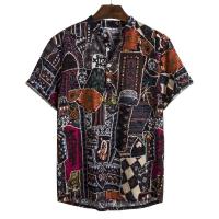 Linnen Mannen korte mouw Casual Shirt Afgedrukt verschillende kleur en patroon naar keuze stuk
