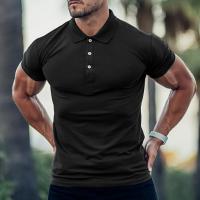 Polyester Slim Polo Shirt patchwork Solid PC