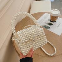 Acrylic hard-surface Handbag attached with hanging strap white PC