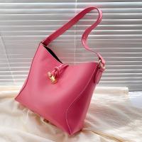 PU Leather Bucket Bag Shoulder Bag soft surface Solid PC