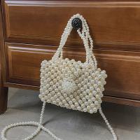 Acrylic hard-surface Handbag attached with hanging strap white PC