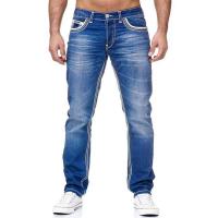 Cotton Men Jeans slimming patchwork PC