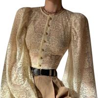 Polyester Vrouwen lange mouwen blouses Lappendeken Solide meer kleuren naar keuze stuk