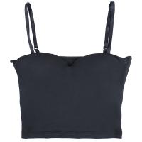 Polyester Slim Camisole midriff-baring & backless patchwork Solid PC