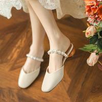 Microfiber PU Synthetic Leather High-Heeled Shoes & breathable Pair