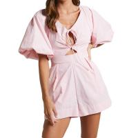Polyester Plus Size Women Romper & hollow Solid PC