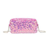 Nylon Crossbody Bag with chain & soft surface Sequin PC