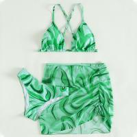 Poliéster Bikini, impreso, verde, :14Y,  Conjunto