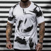 Polyester Plus Size Men Short Sleeve T-Shirt & loose printed PC