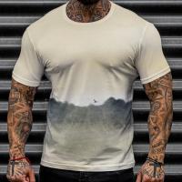 Polyester Plus Size Men Short Sleeve T-Shirt Tie-dye PC