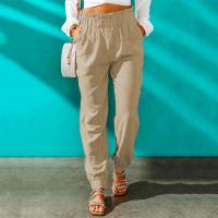 Polyester Plus Size Women Long Trousers slimming patchwork Solid :- PC