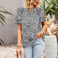 Polyester Women Short Sleeve Shirt & loose PC