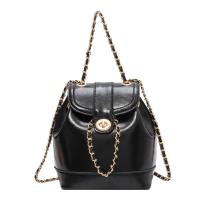 PU Leather Backpack with chain & soft surface PC