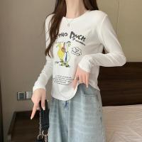 Algodón Mujeres camiseta de manga larga, impreso, más colores para elegir,  trozo