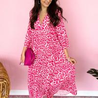 Cotton One-piece Dress & loose printed pink PC
