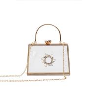 Acrylic Handbag attached with hanging strap & transparent & with rhinestone Metal Others PC