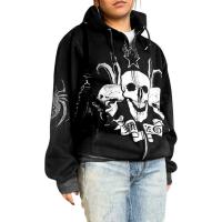 Mixed Fabric & Cotton Women Sweatshirts skull pattern PC
