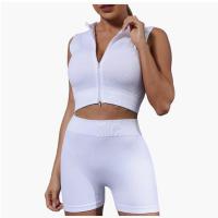 Spandex & Polyester Vrouwen Sportkleding Set Korte & Boven Lappendeken Solide meer kleuren naar keuze Instellen