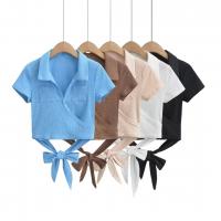 Spandex Frauen Kurzarm T-Shirts, Solide, mehr Farben zur Auswahl,  Stück