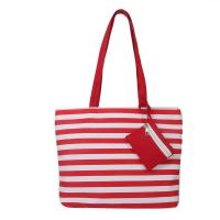 Canvas With Coin Purse & Easy Matching Shoulder Bag large capacity & soft surface striped PC