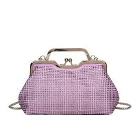 PU Leather Easy Matching Handbag attached with hanging strap & with rhinestone Solid PC