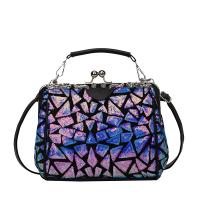 PU Leather & Sequin Easy Matching Handbag attached with hanging strap PC