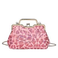 PU Leather & Sequin Shell Shape & Easy Matching Handbag attached with hanging strap & with rhinestone PC