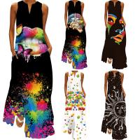 Polyester Einteiliges Kleid, Gedruckt, unterschiedliche Farbe und Muster für die Wahl,  Stück