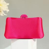 Polyester hard-surface & Concise Clutch Bag with chain Solid PC
