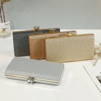 Polyester hard-surface Clutch Bag with chain Solid PC