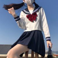 Polyester Frauen Sailor Kostüm, Bowknot-Muster, mehr Farben zur Auswahl,  Festgelegt