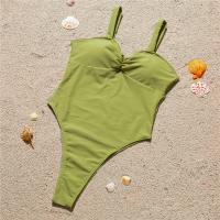 Polyamide One-piece Swimsuit backless & padded plain dyed Solid PC