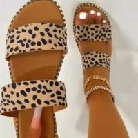 Synthetic Leather Women Sandals & breathable leopard Pair
