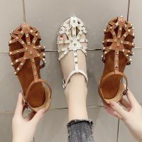 PU Leather Women Sandals & breathable & studded Pair