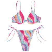 Polyester Bikini Afgedrukt meer kleuren naar keuze Instellen