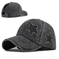 Cotton Ponytail Hat sun protection & for women & adjustable star pattern : PC