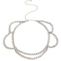 Zinc Alloy Easy Matching Waist Chain flexible length Sliver Plated silver PC