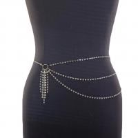 Zinc Alloy Concise & Easy Matching Waist Chain flexible length Sliver Plated silver PC