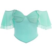 Spandex & Polyester Tube Top midriff-baring & off shoulder Solid PC