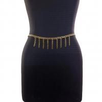 Zinc Alloy Concise & Easy Matching Waist Chain flexible length gold PC