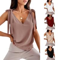 Polyester Plus Size Tank Top deep V Solid PC